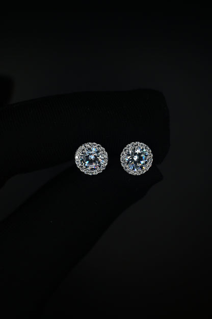 Crystal Round Earrings