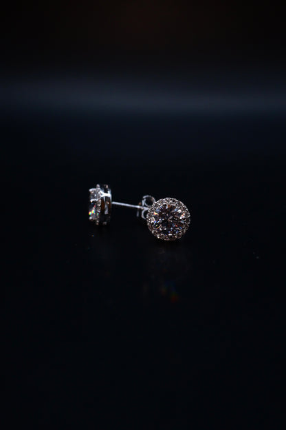 Crystal Round Earrings